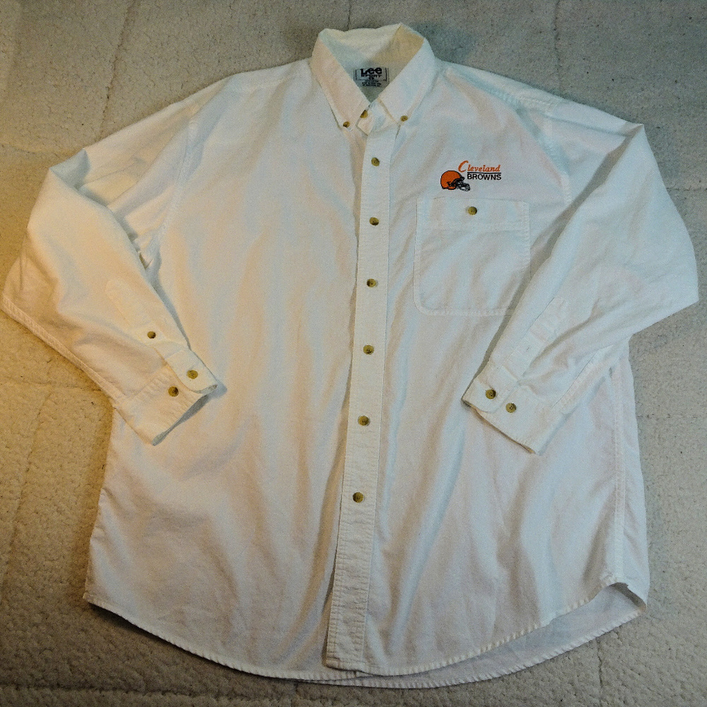NFL Cleveland Browns Button Up L/S Shirt Large